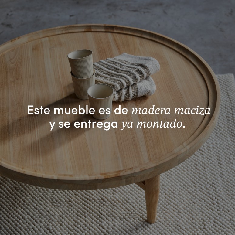 Milla - Mesa de centro de teca maciza