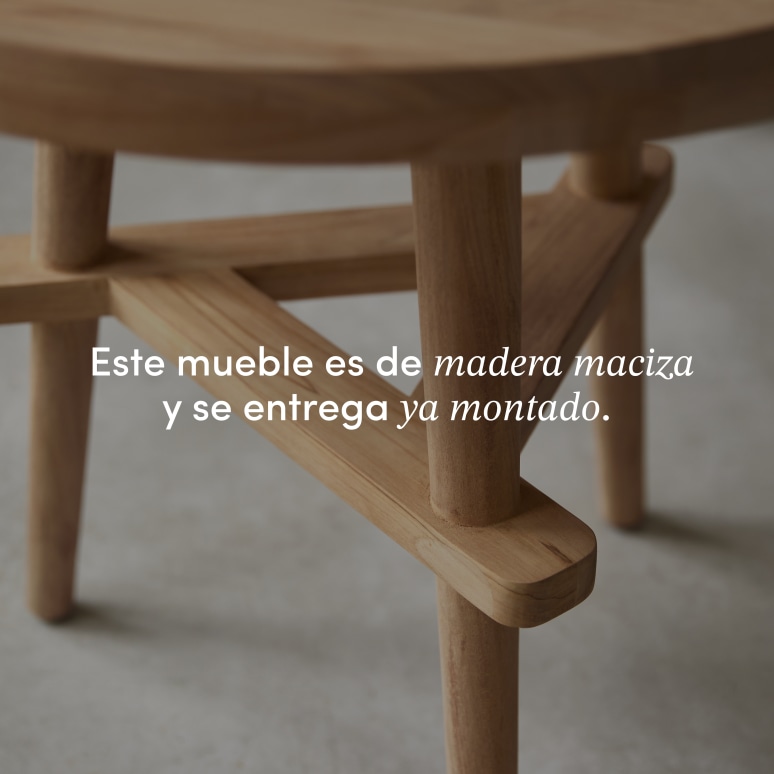 Paola - Mesa auxiliar de teca maciza