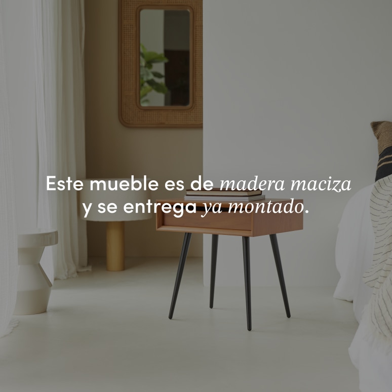 Simen - Mesita de noche de caoba