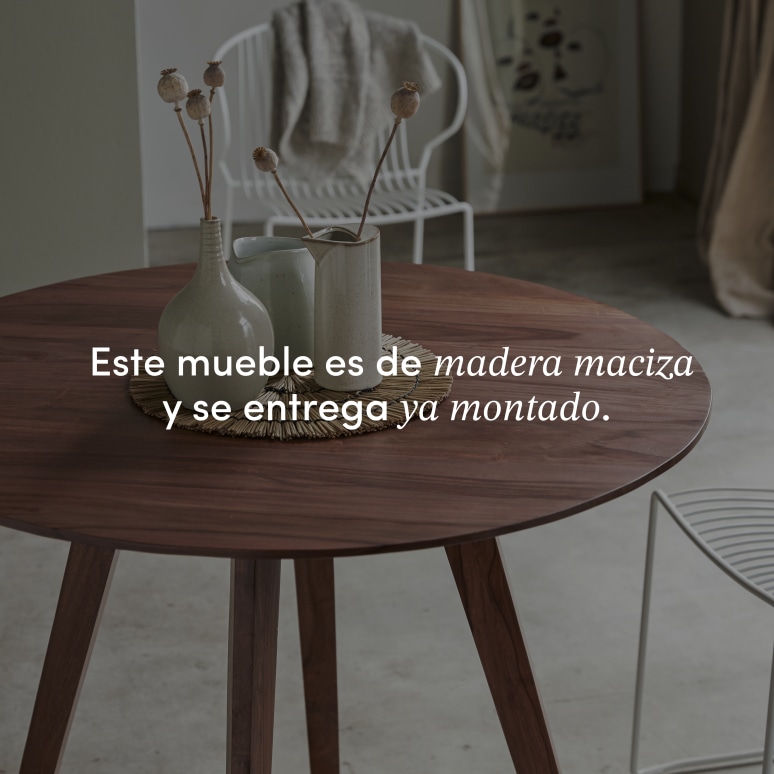 Eliana - Mesa de palisandro macizo para 5 personas