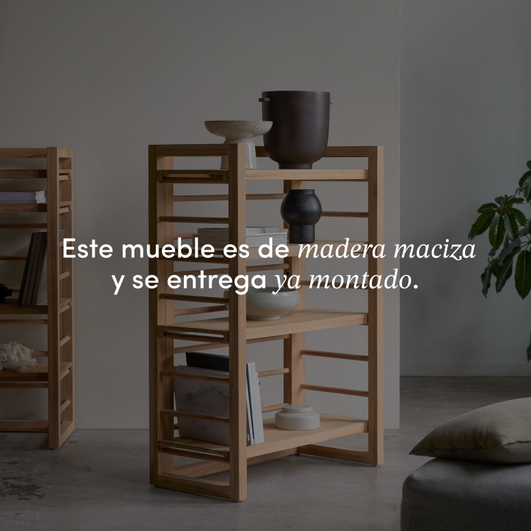 Sera - Biblioteca baja de teca maciza