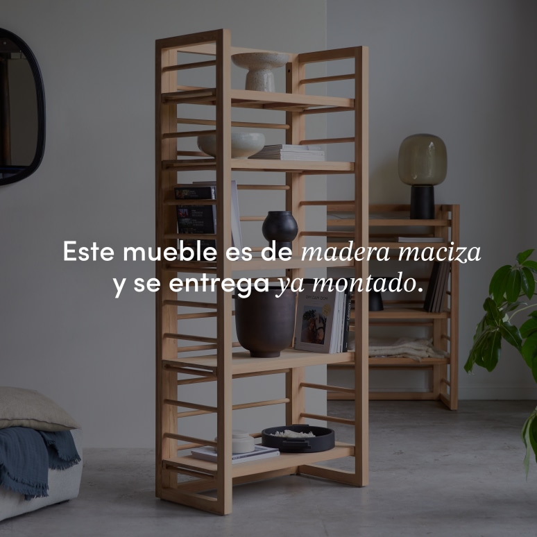 Sera - Biblioteca alta de teca maciza