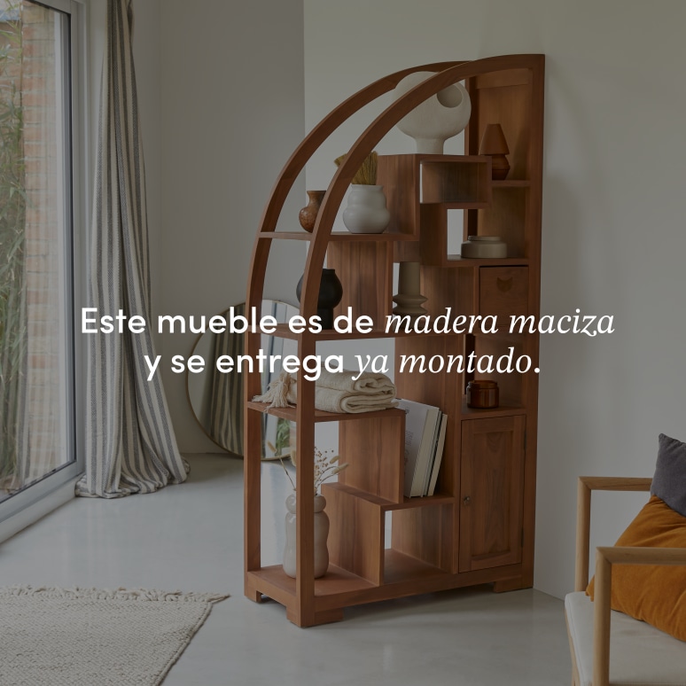 Alco Tipo - Biblioteca de teca maciza