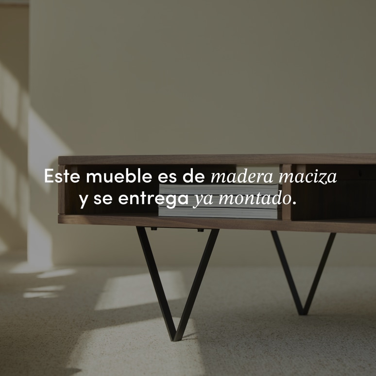 Metric - Mesa de centro de nogal macizo