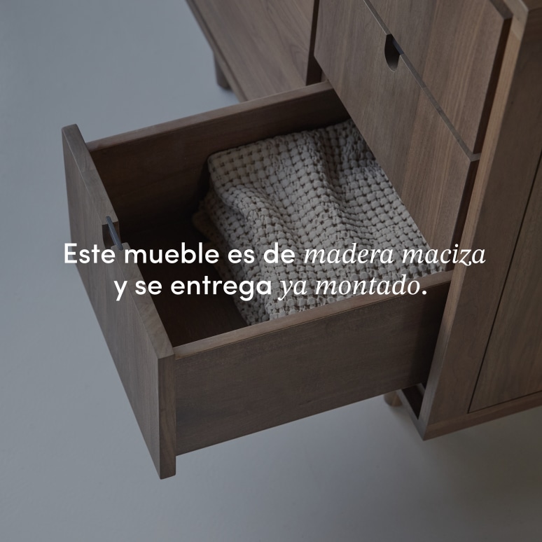 Jonàk - Mueble para lavado de nogal macizo de 95 cm
