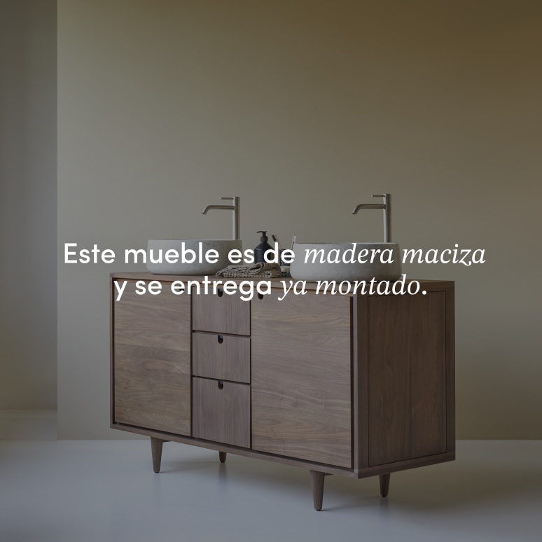 Jonàk - Mueble para lavabo de nogal macizo de 145 cm