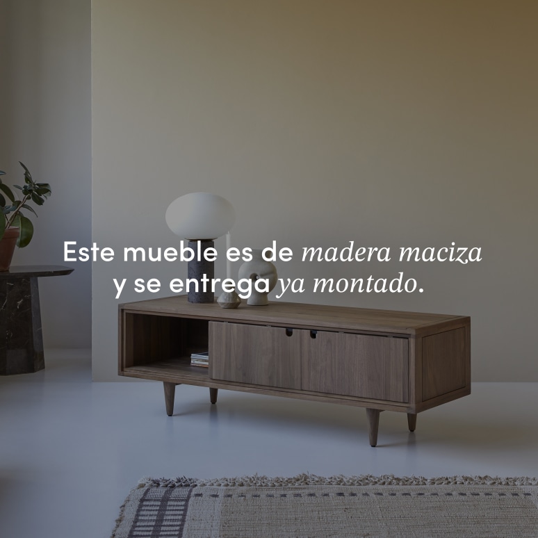 Jonàk - Mueble para TV de nogal macizo de 140 cm