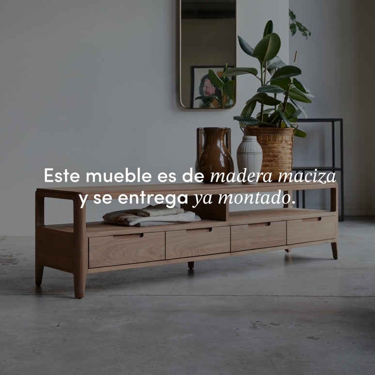 Arto - Mueble para TV de nogal macizo de 180 cm