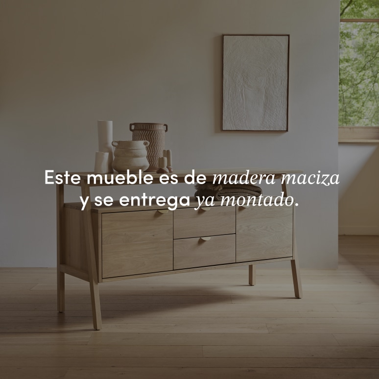 Pola - Aparador de roble macizo de 140 cm 