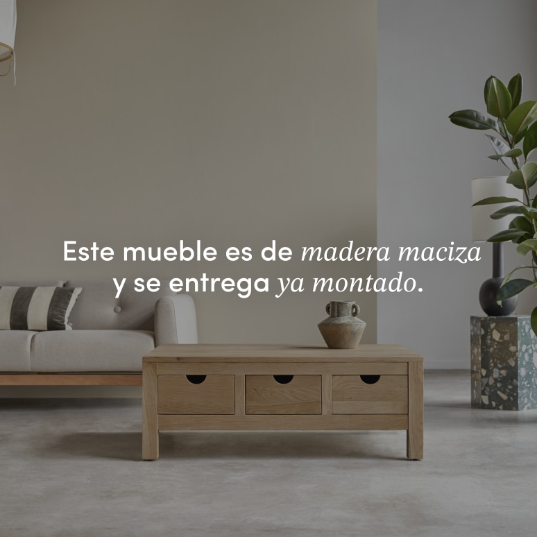 Oliver - Mesa de centro de roble macizo