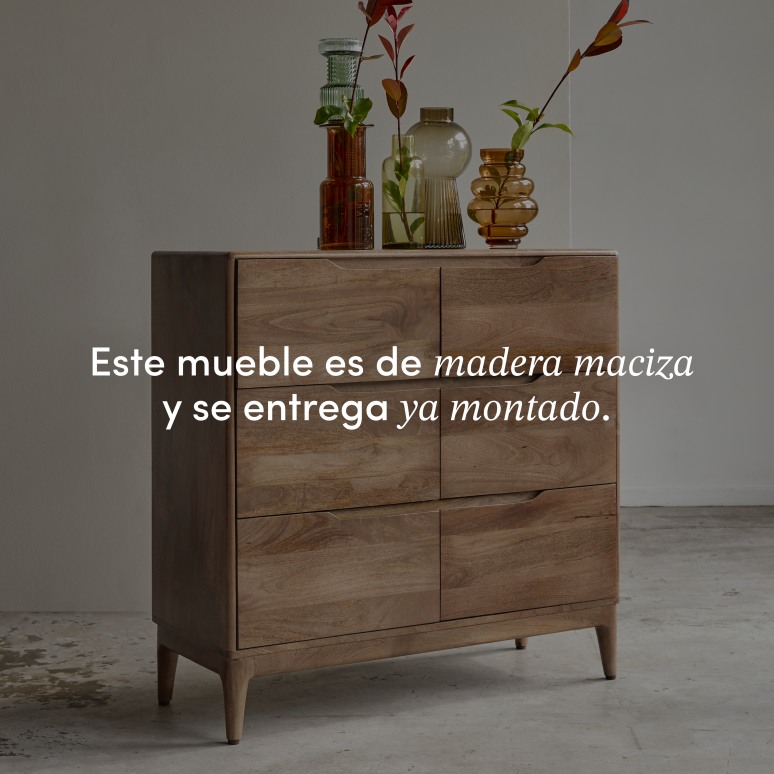 Gabrielle - Cómoda de mango macizo