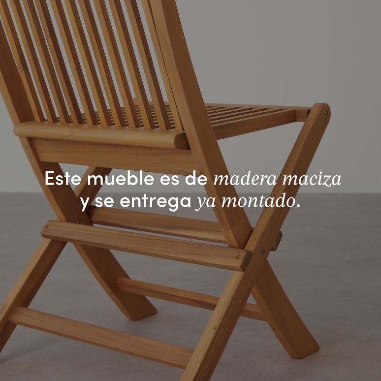 Capri - Silla de jardín de acacia maciza