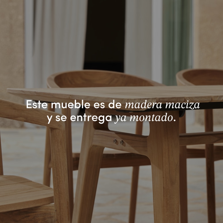 Antioni - Mesa de jardín de teca maciza para 8/10 personas