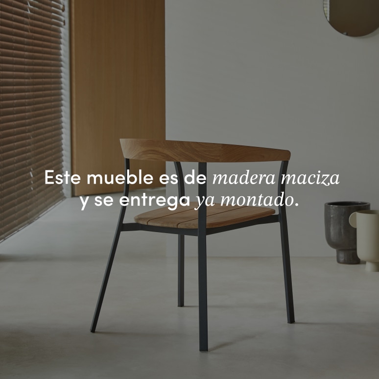Arco - Silla de teca maciza y aluminio