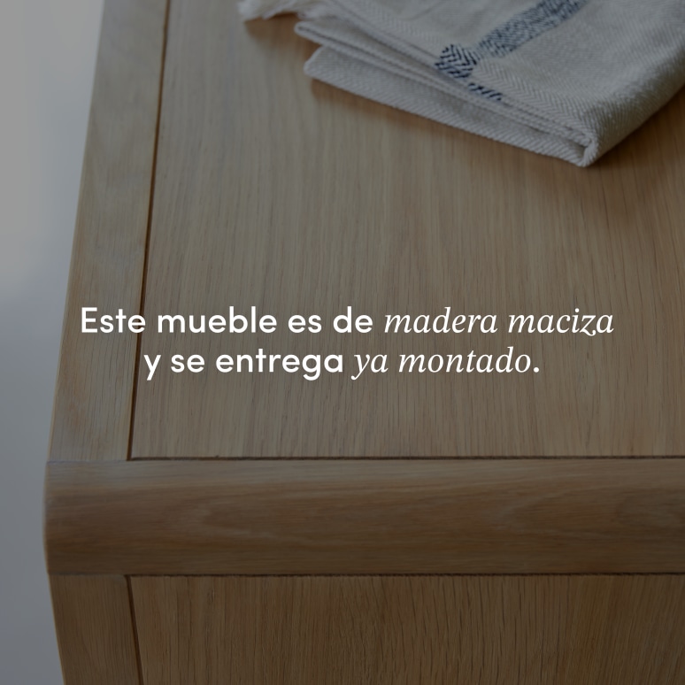 Come - Cómoda de roble macizo y caña