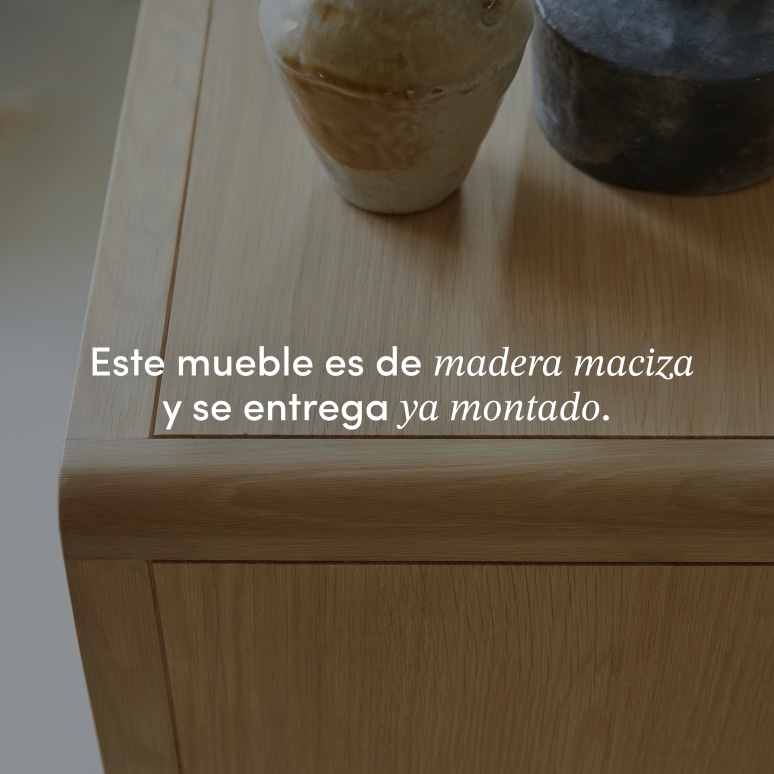 Come - Cómoda de roble macizo y rejilla