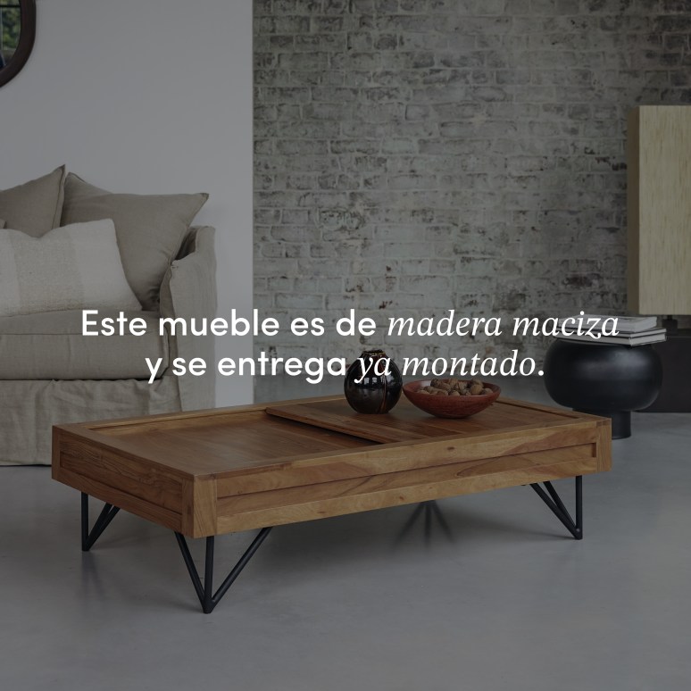 Bonnie - Mesa de centro de acacia maciza