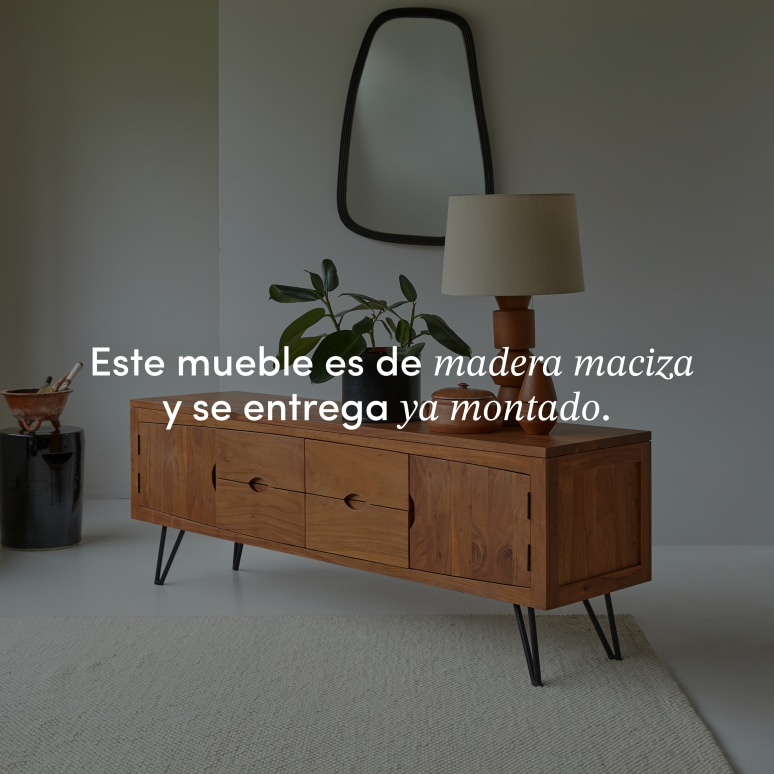 Bonnie - Mueble para TV de acacia maciza de 180 cm