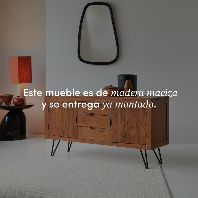 Bonnie - Aparador de acacia maciza de 150 cm