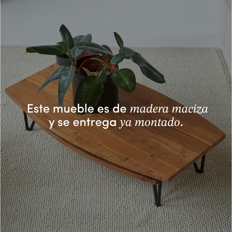 Bonnie - Mesa de centro de acacia maciza