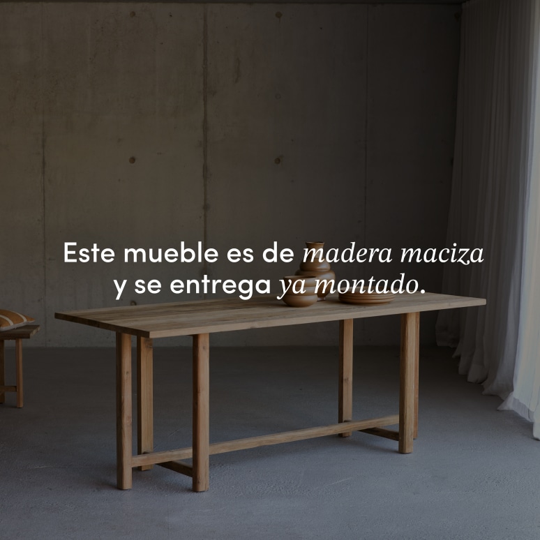 Antonia - Mesa de teca maciza reciclada para 6-8 personas