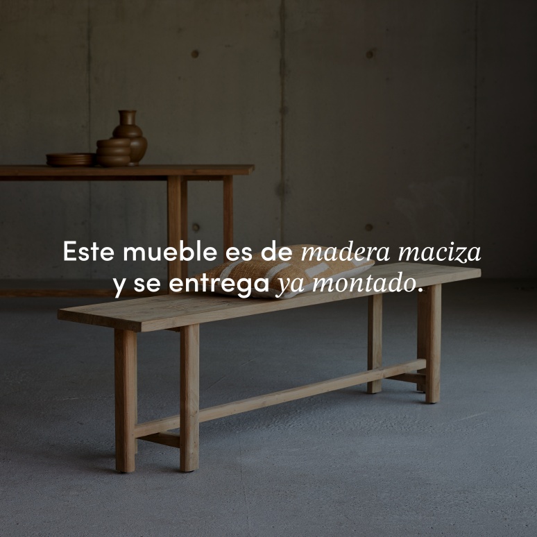 Antonia - Banco de teca maciza reciclada