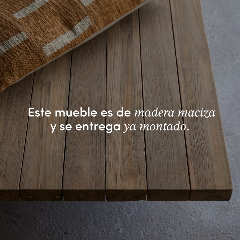 Joaquin - Banco de teca maciza reciclada de 3 plazas