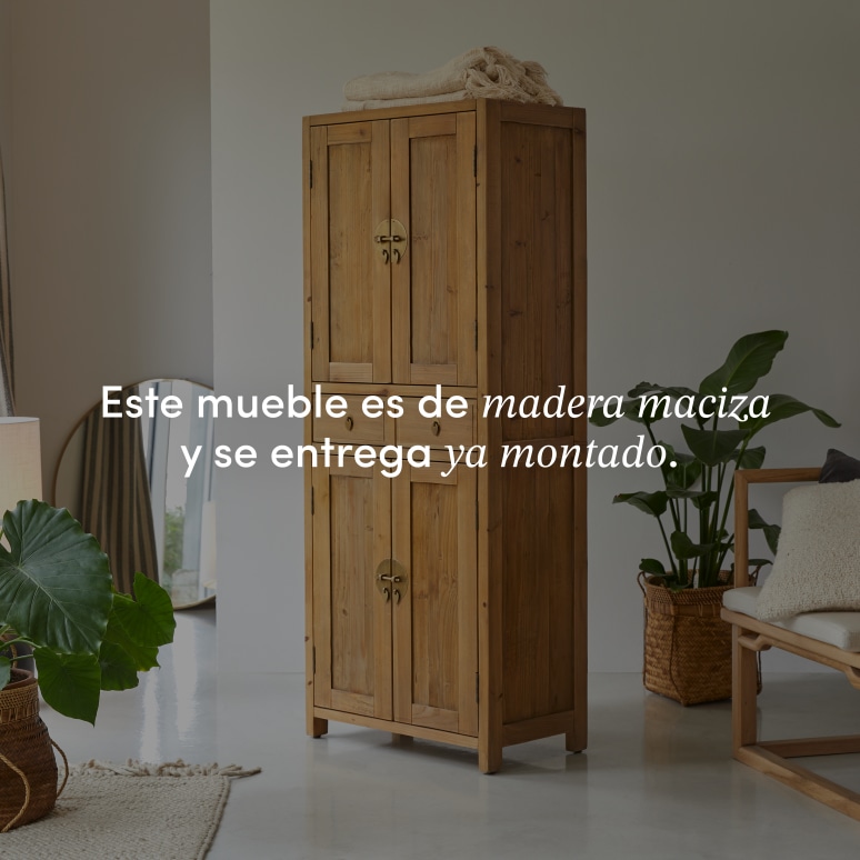 Yuki - Armario de pino macizo reciclado Natural