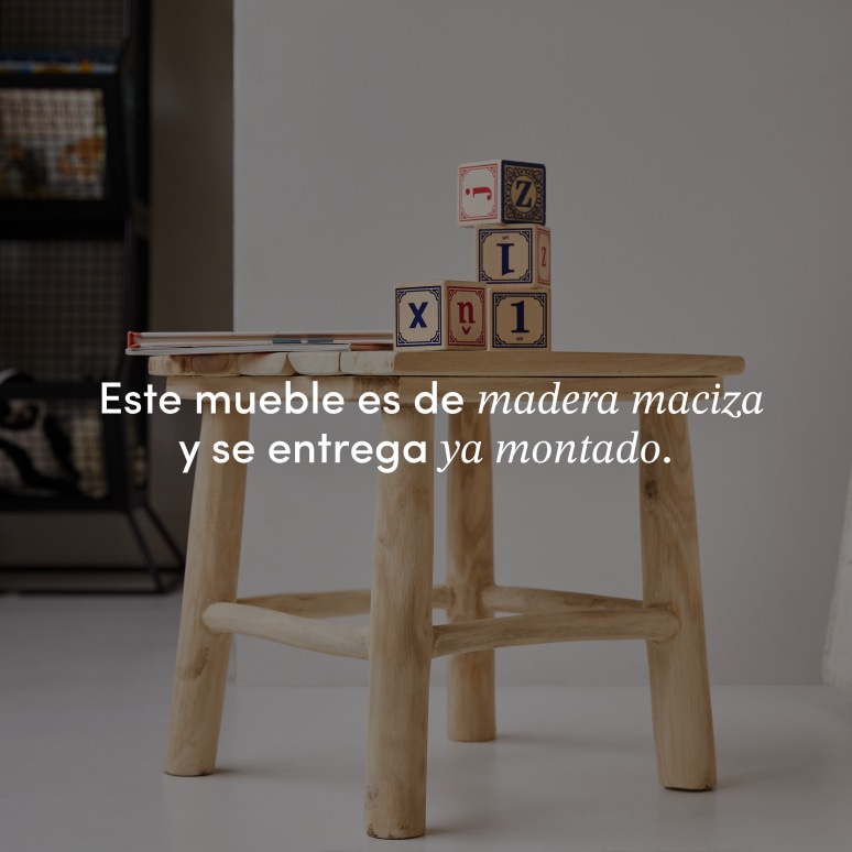 Kilim - Mesita de noche infantil de teca maciza