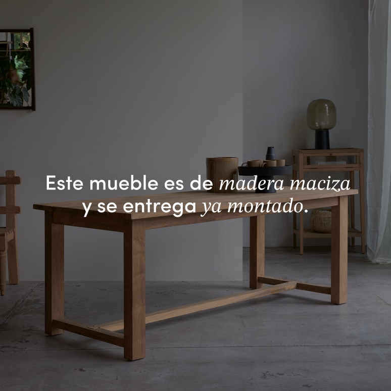 Teresa - Mesa de teca maciza reciclada para 6-8 personas