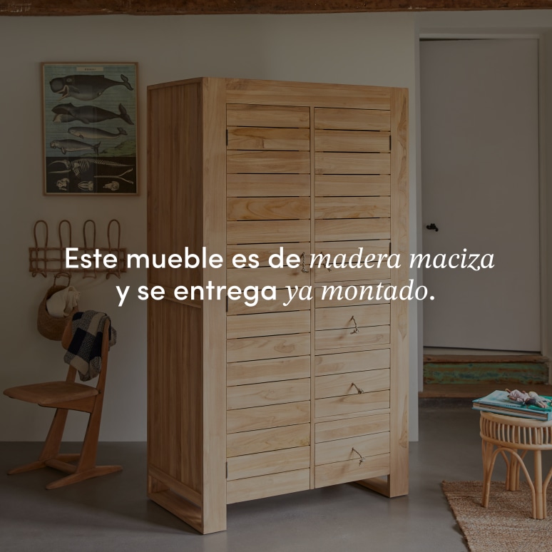 Minimalys - Armario ropero infantil de teca maciza