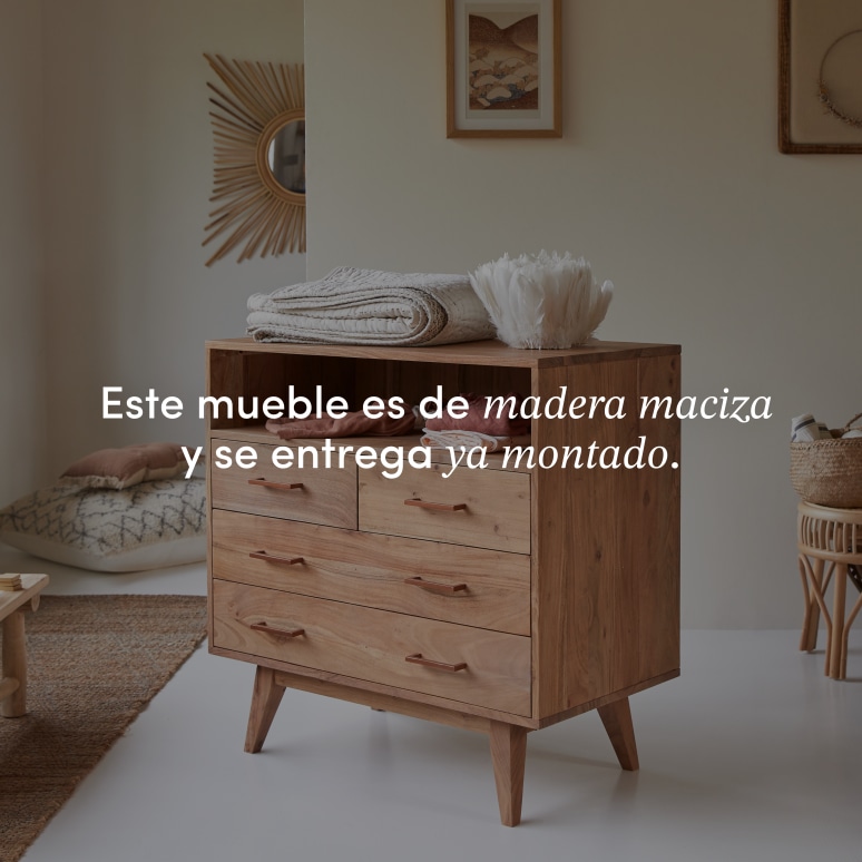 Oslo - Cómoda infantil de acacia maciza