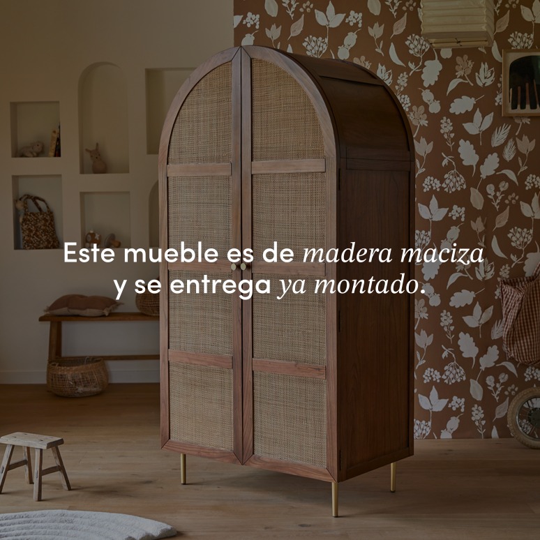 Lisbeth - Armario infantil de olmo y caña