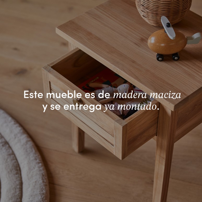 Suzette - Mesita infantil de noche de teca maciza