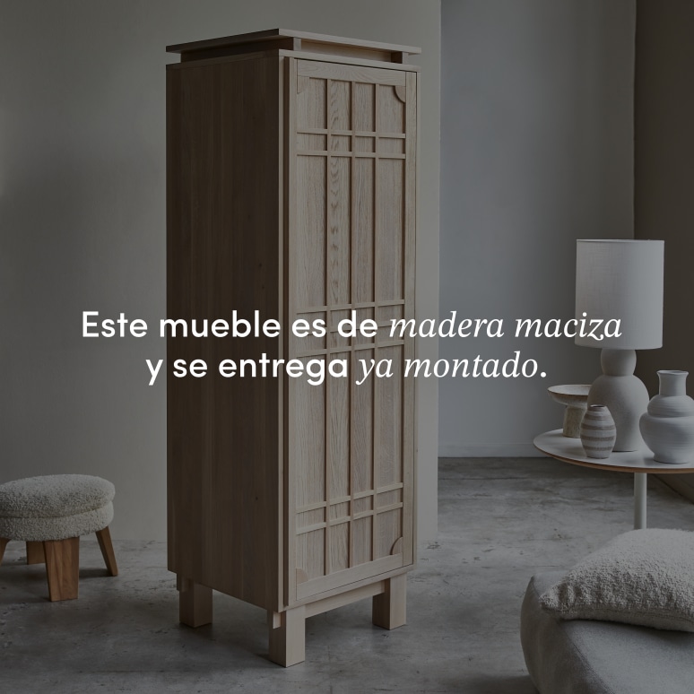 Bodi - Columna de almacenaje de roble macizo