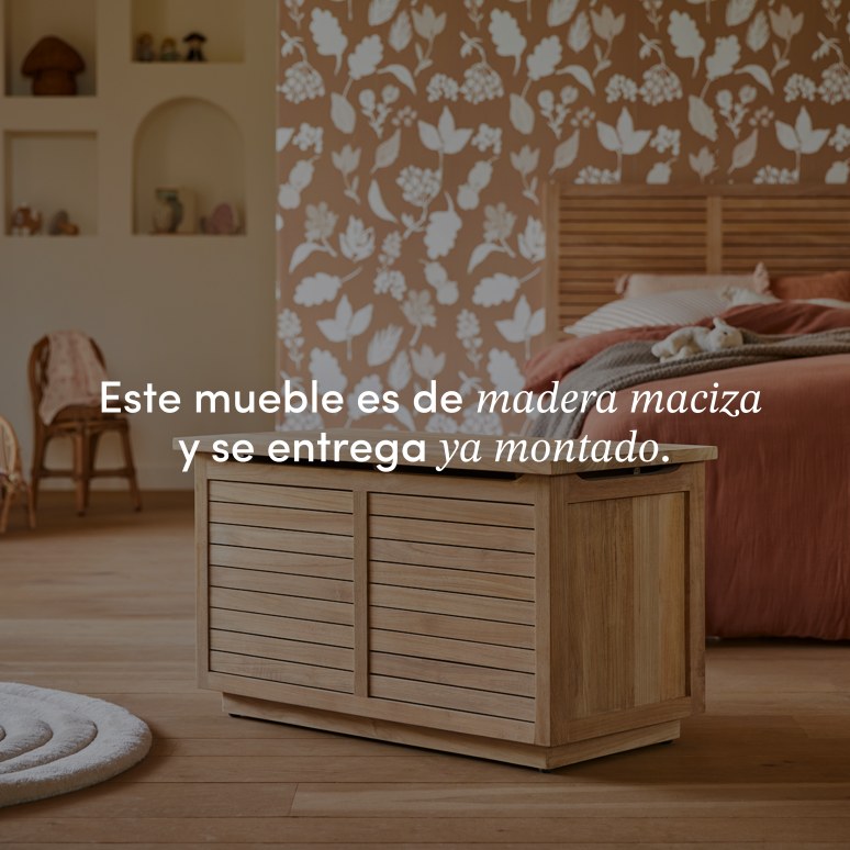 Suzette - Baúl infantil de teca maciza