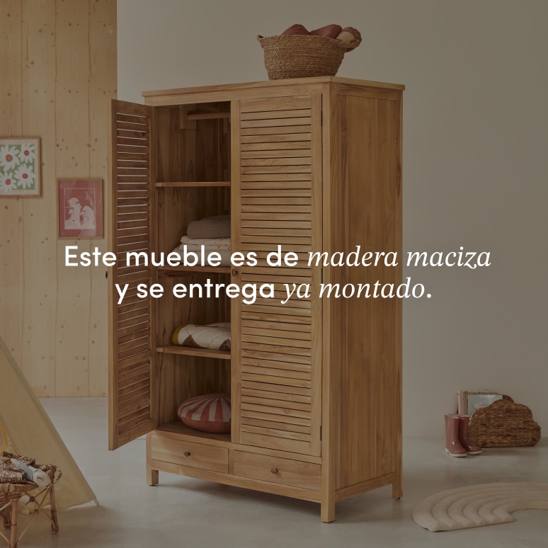 Suzette - Armario infantil de teca maciza