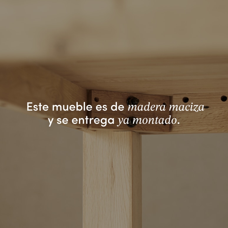 Eden - Mesa de roble macizo para 2-4 personas