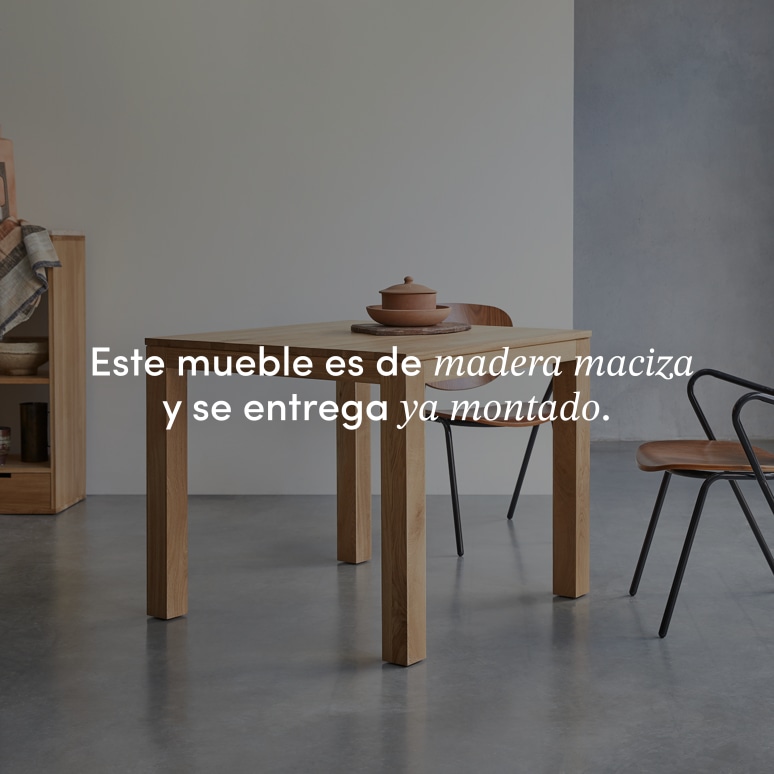 Eden - Mesa de roble macizo para 2-4 personas