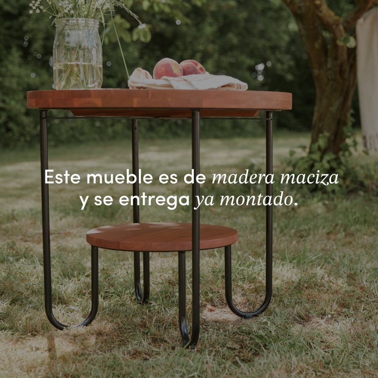 Key Wood - Mesa de centro de jardín de acacia maciza