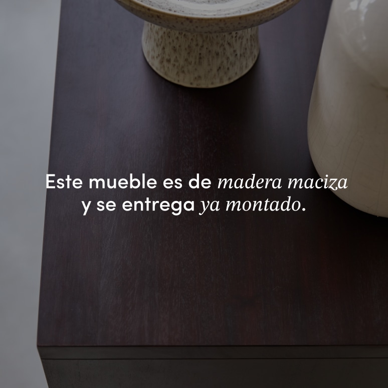 Frida - Aparador de caoba maciza de 93 cm