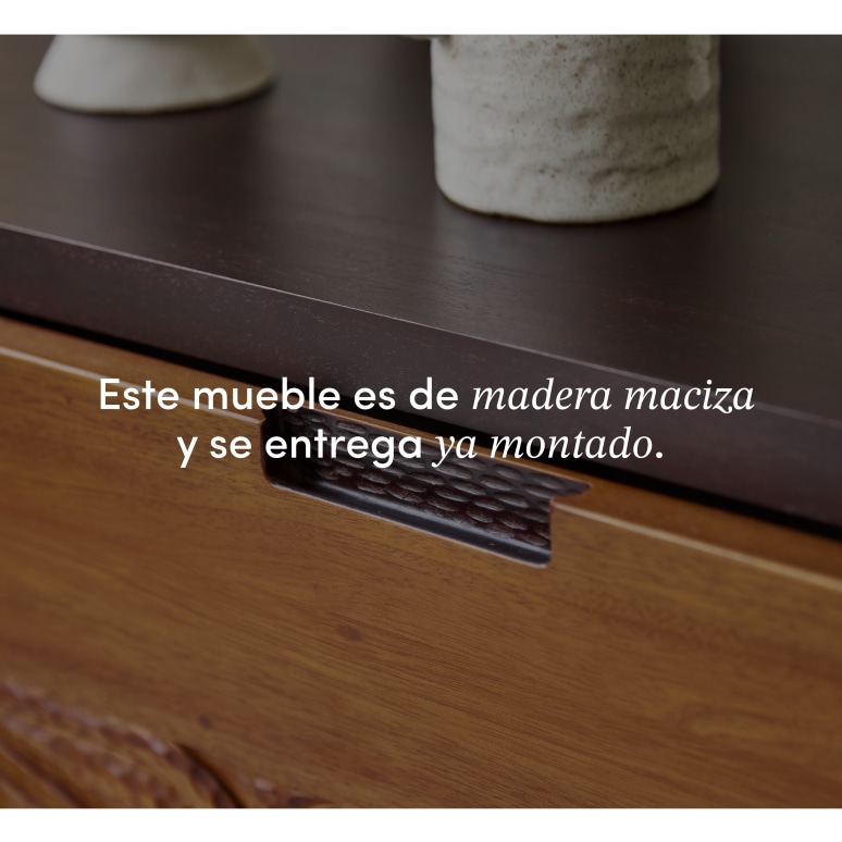 Frida - Mueble para TV de caoba maciza de 200 cm