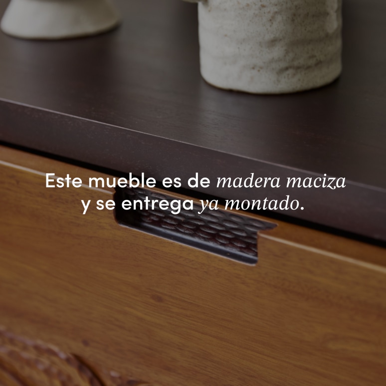 Frida - Mueble para TV de caoba maciza de 200 cm