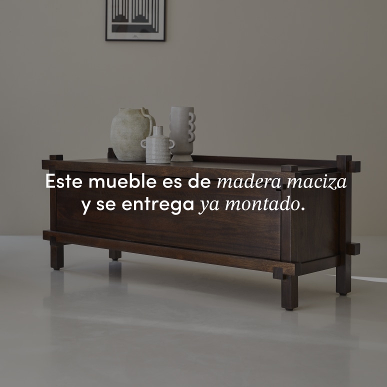 Arko - Mueble para TV de mango macizo de 120 cm