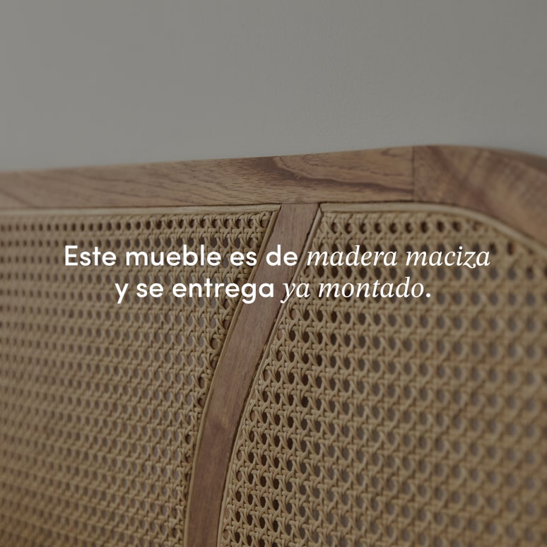 Billie - Cabecero de mindi macizo y caña de 200 cm