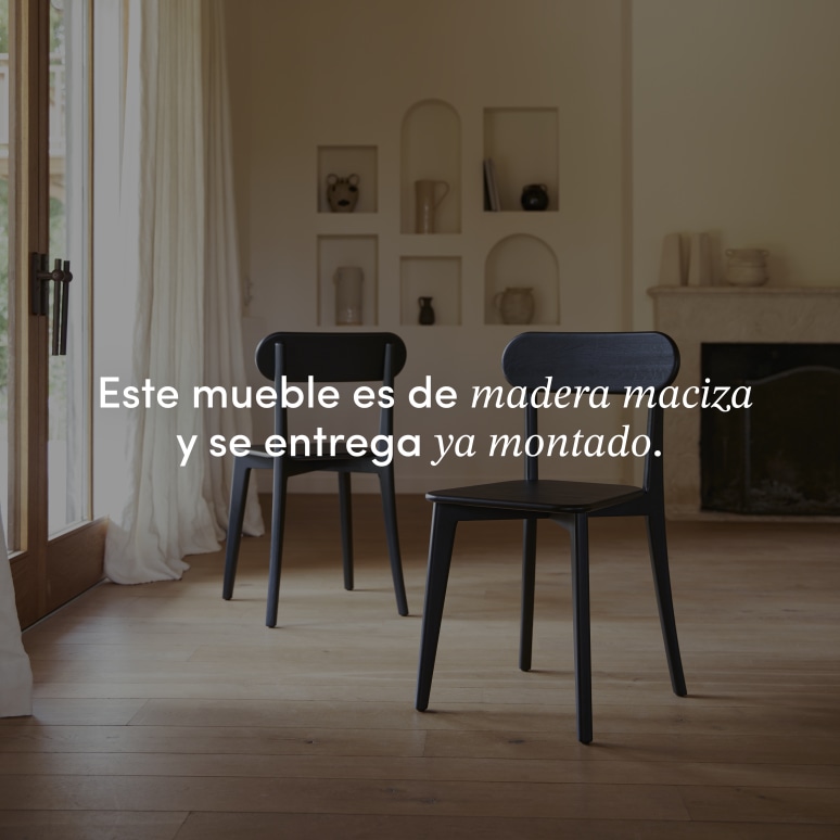 Abel - Silla de caoba maciza negra