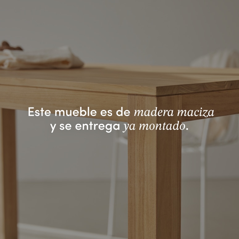 Eden - Mesa rectangular de teca maciza para 4-6 personas