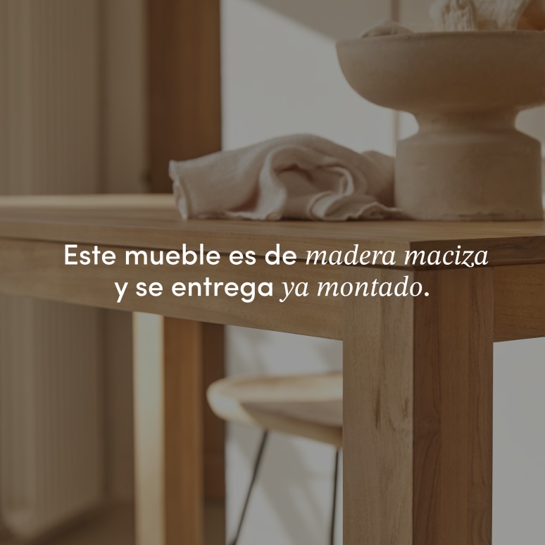 Eden - ﻿Mesa alta de teca maciza para 4-6 personas