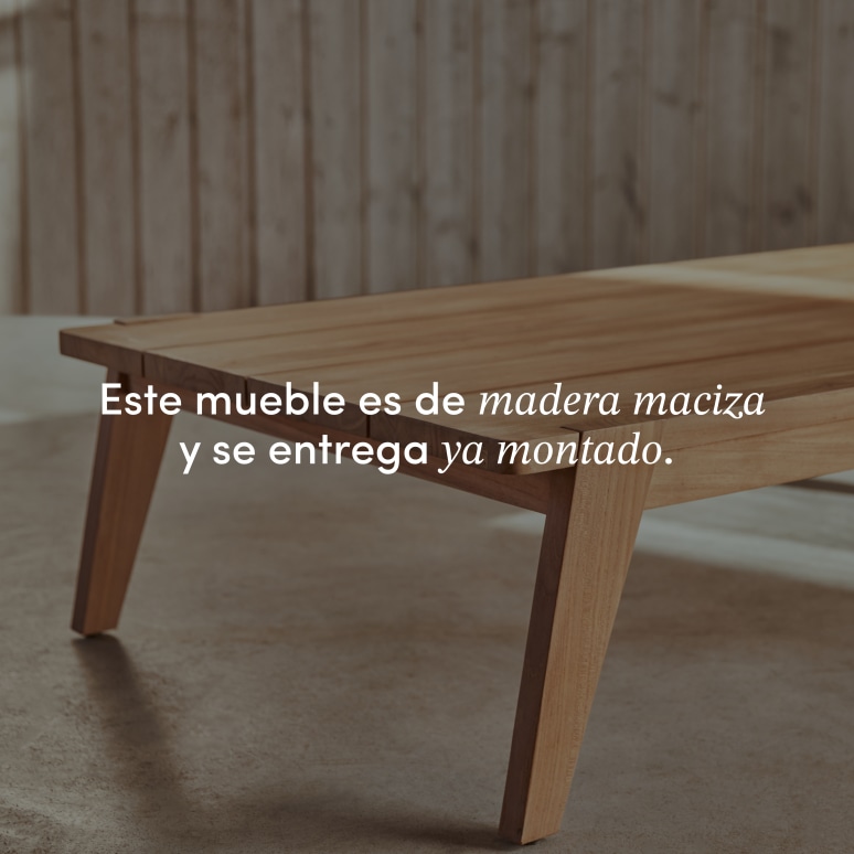 Olia - Mesa de centro de jardín de teca maciza