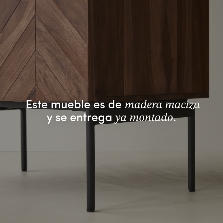 Ismaël - Mueble de baño de madera maciza de palisandro de 80 cm